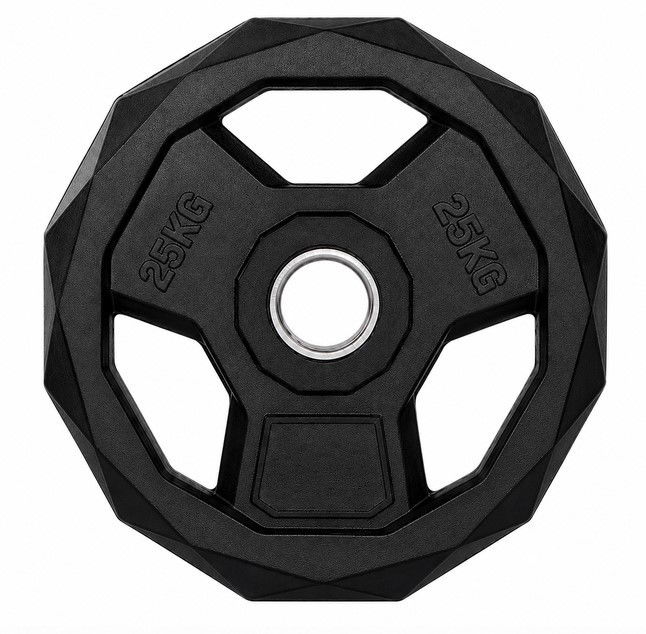 Disco Olimpico PREMIUM Hexgonal, Casquilhos em Aço, 25kg