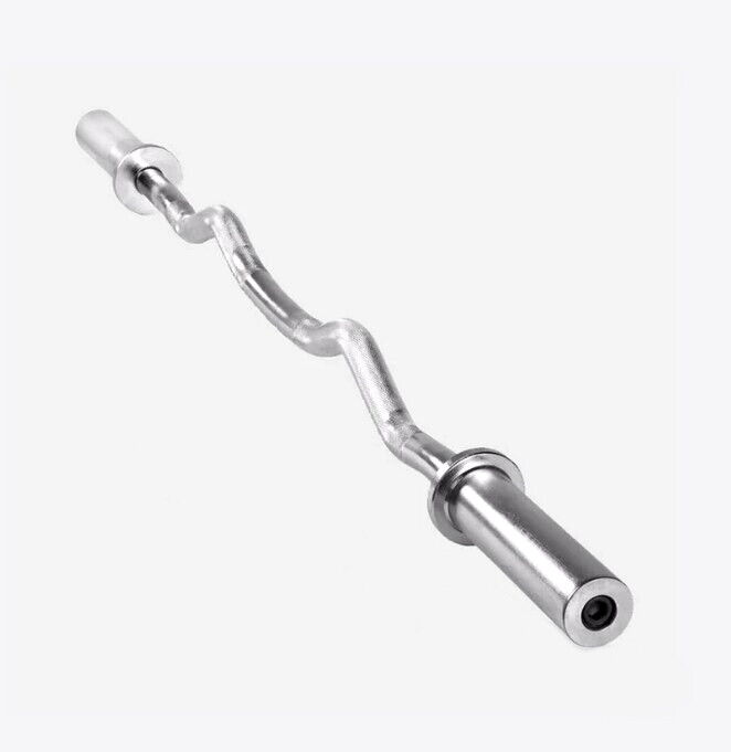 FITNESS DELUXE - Barra Olímpica Cromada, Alta Carga 120cm em Z