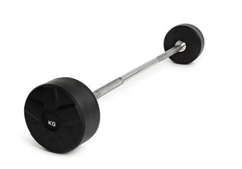 FITNESS DELUXE - Barra Reta Montada Premium, 12,5kg, un