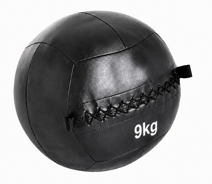 FITNESS DELUXE - Bola Funcional, custura dupla 9kg, negra
