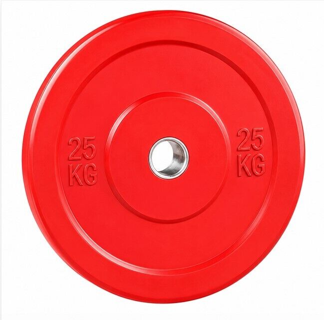FITNESS DELUXE - Bumper Color 25kg, Vermelho