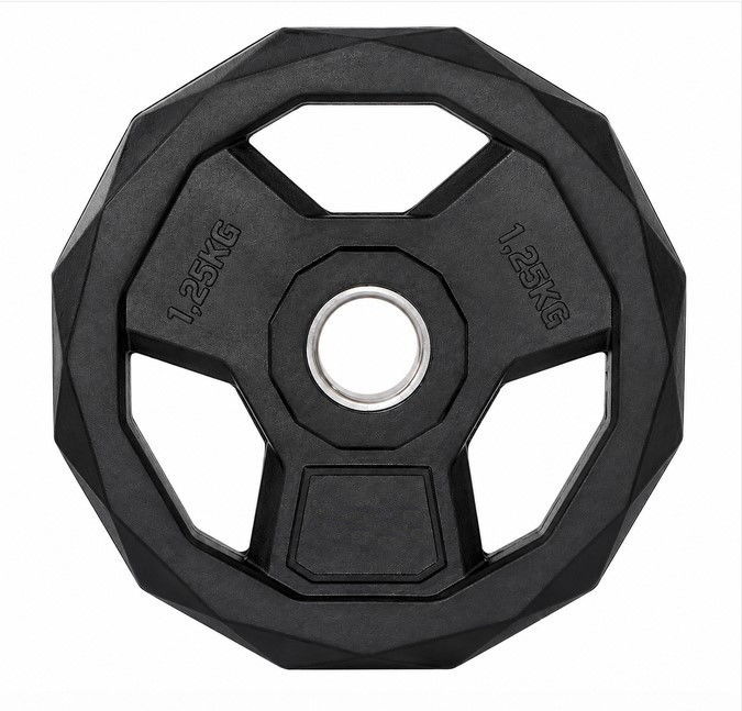 FITNESS DELUXE - Disco Olimpico PREMIUM Hexgonal, Casquilho em Aço, 1,25kg