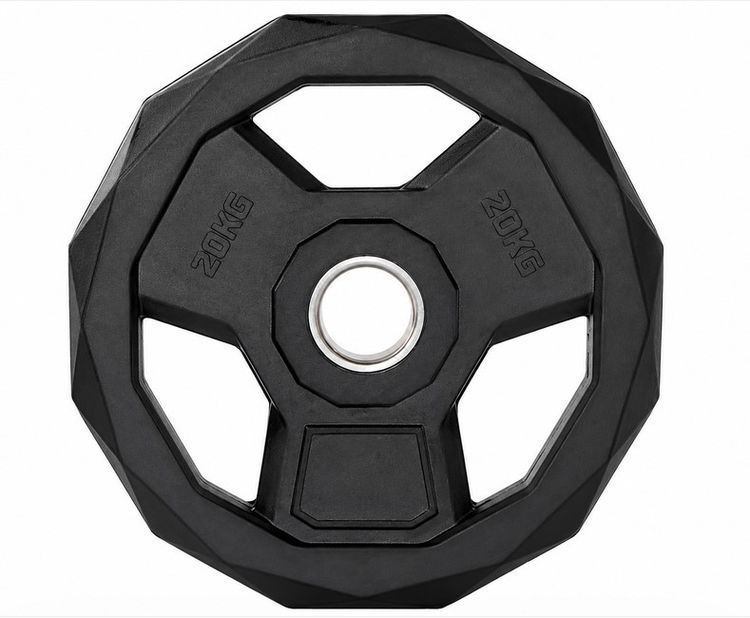 FITNESS DELUXE - Disco Olimpico PREMIUM Hexgonal, Casquilho em Aço, 20kg
