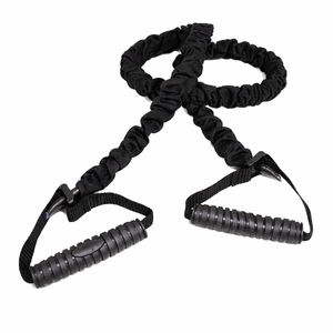 FITNESS DELUXE - Elastico Tubular c/ Pegas Plus Extra Forte, Negro
