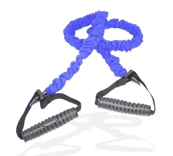 FITNESS DELUXE - Elastico Tubular c/ Pegas Plus Forte, Azul