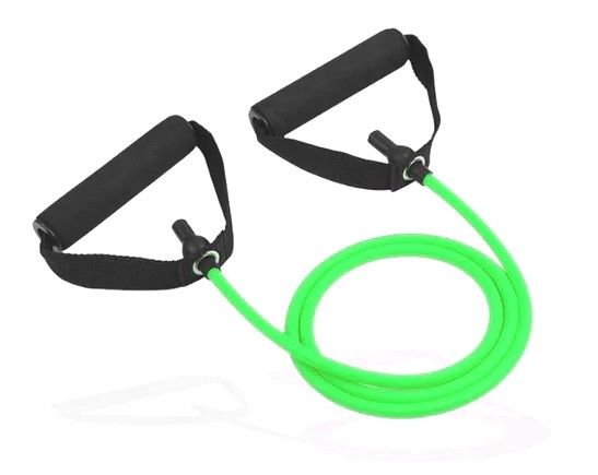 FITNESS DELUXE - Elastico Tubular c/ Pegas, Forte, Verde