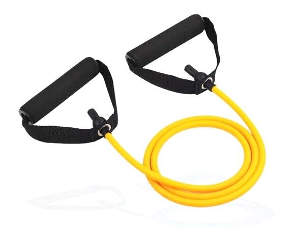FITNESS DELUXE - Elastico Tubular c/ Pegas, Ligeiro, Amarelo