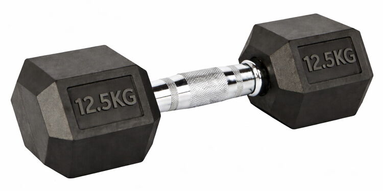 FITNESS DELUXE - Halteres hexagonais 12kg, un