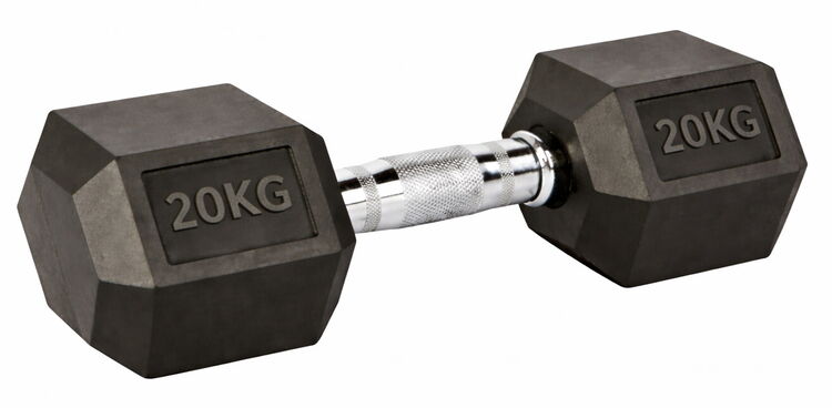 FITNESS DELUXE - Halteres hexagonais 20kg, un