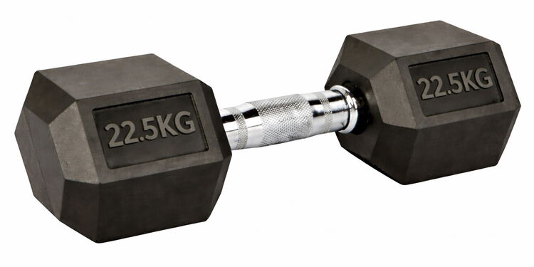 FITNESS DELUXE - Halteres hexagonais 22,5kg, un