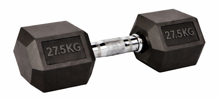 FITNESS DELUXE - Halteres hexagonais 27,5kg, un