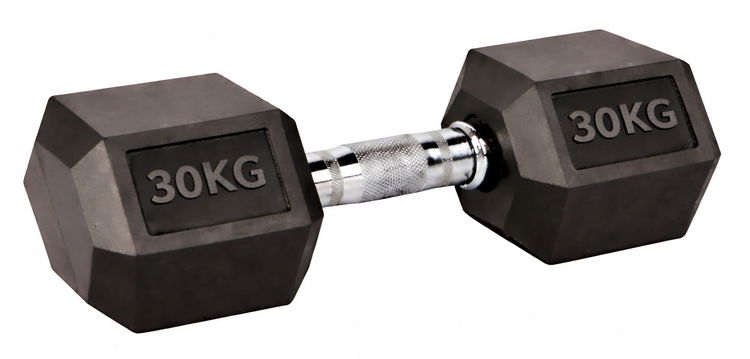 FITNESS DELUXE - Halteres hexagonais 30kg, un