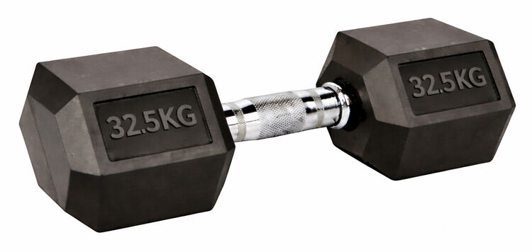FITNESS DELUXE - Halteres hexagonais 32,5kg, un