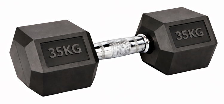 FITNESS DELUXE - Halteres hexagonais 35kg, un