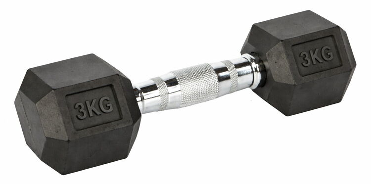 FITNESS DELUXE - Halteres hexagonais 3kg, un
