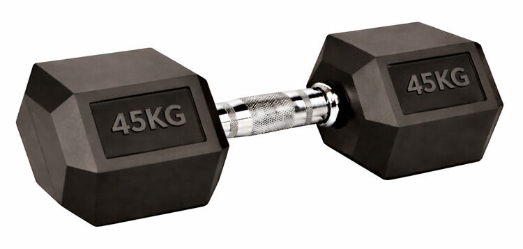 FITNESS DELUXE - Halteres hexagonais 45kg, un
