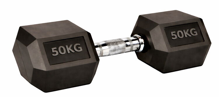 FITNESS DELUXE - Halteres hexagonais 50kg, un