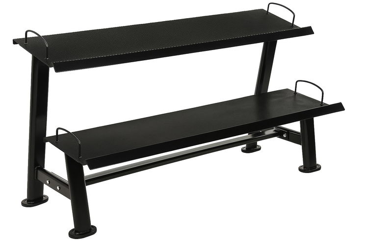 FITNESS DELUXE - Suporte p/ Halteres Hexagonais, 2 bandejas