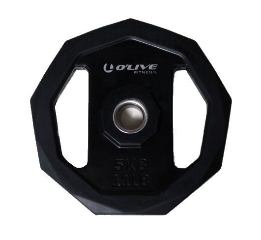 OLIVE - Disco Body Pump 5kg, 30mm, negro