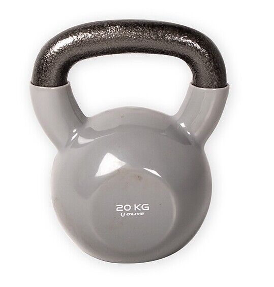 OLIVE - Kettlebell Vinil Pega em Aço, 20kg