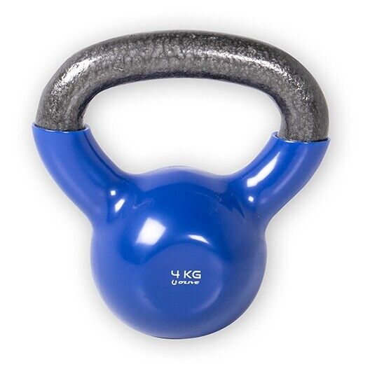 OLIVE - Kettlebell Vinil Pega em Aço, 4kg