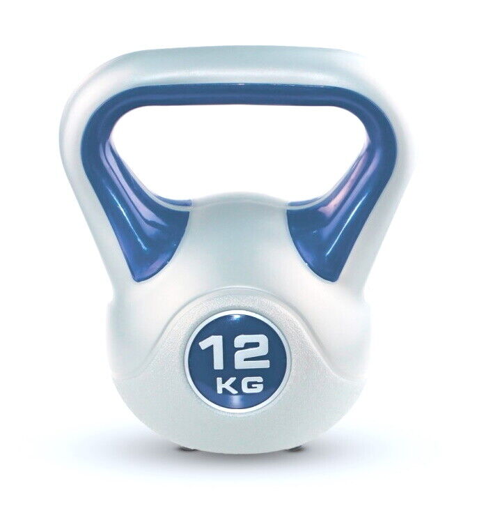 SVELTUS - Kettlebell Fit, 12kg, Cinza e Azul