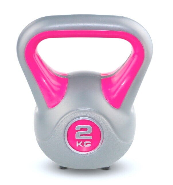 SVELTUS - Kettlebell Fit, 2kg, Cinza e Rosa