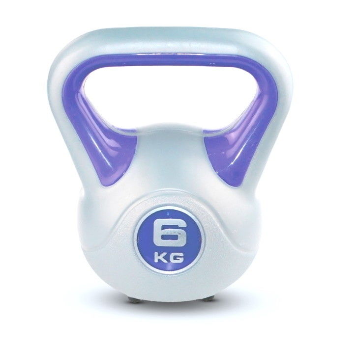 SVELTUS - Kettlebell Fit, 6kg, Cinza e Lilás