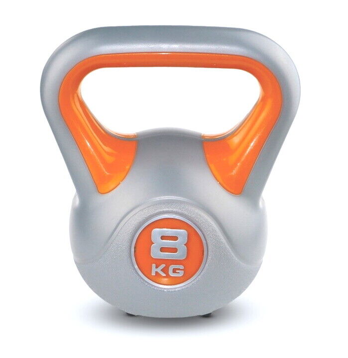 SVELTUS - Kettlebell Fit, 8kg, Cinza e Laranja