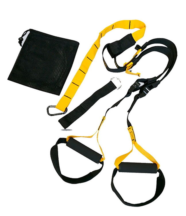 SVELTUS - Kit Treino em Suspensão Amarelo/Negro