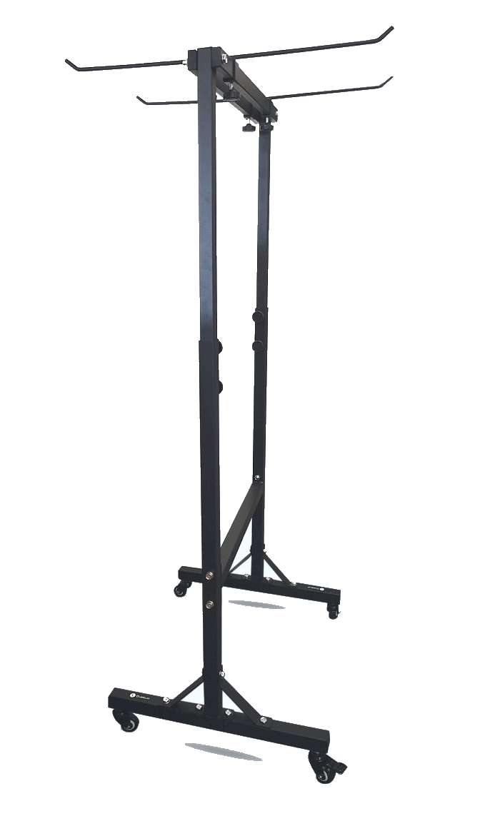 SVELTUS Suporte Duplo de Chão c/ Rodas